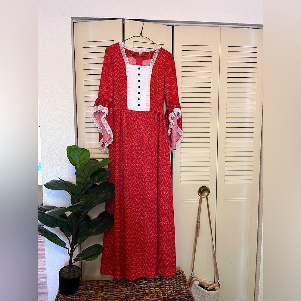 Vintage handmade red dress
